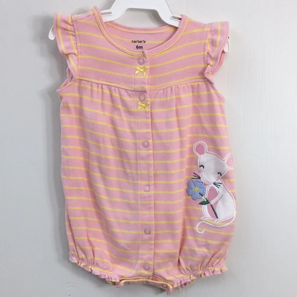 Carters Girls Summer Outfit Bundle of 6 Size 6mo EXCELLENT Condition